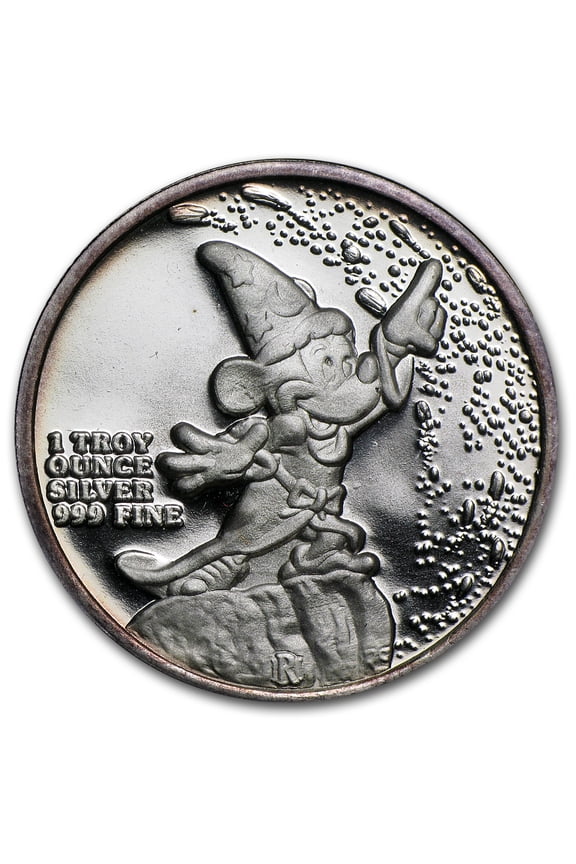 1 oz Silver Round - Mickey Mouse Sorcerer's Apprentice