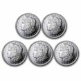 thumbnail image 1 of 1 oz Silver Round - Morgan Dollar Design - (Lot of 5), 1 of 2