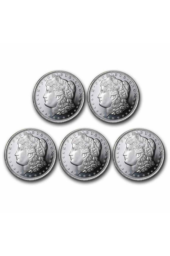 1 oz Silver Round - Morgan Dollar Design - (Lot of 5)