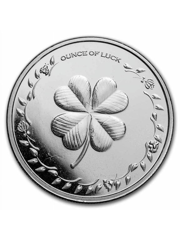 Collectible 1 oz Silver Round - Ounce of Luck Clover & Horseshoe