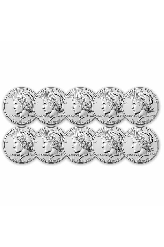 1 oz Silver Round - Peace Dollar (Lot of 10)