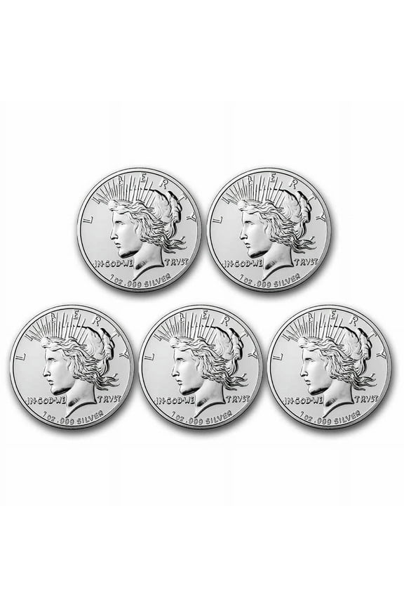 1 oz Silver Round - Peace Dollar (Lot of 5)