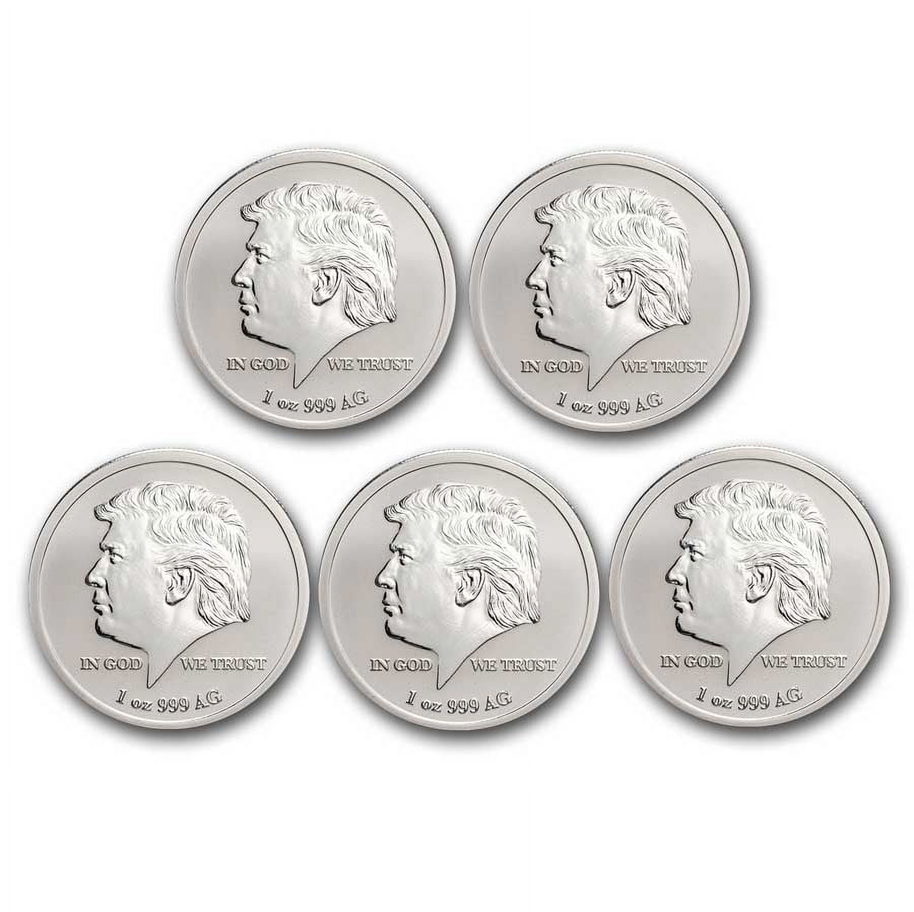 1 oz Silver Round - President - Donald J. Trump Lot of 5 - Walmart.com