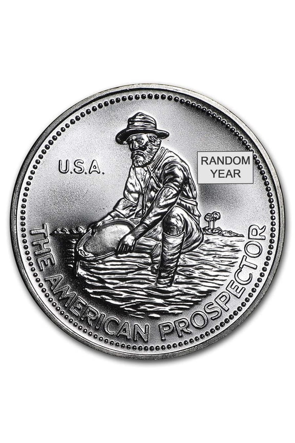 1 oz Silver Round - Prospector (Random Year)