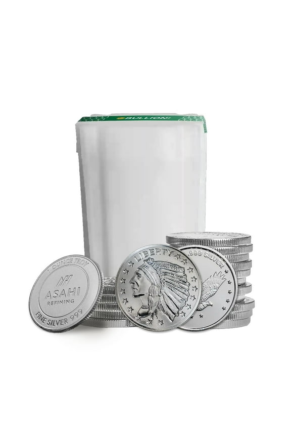 1 oz Silver Round - Random Design - Tube of 20