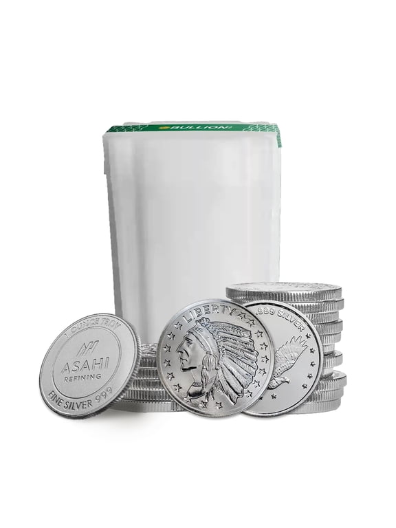 1 oz Silver Round - Random Design - Tube of 20