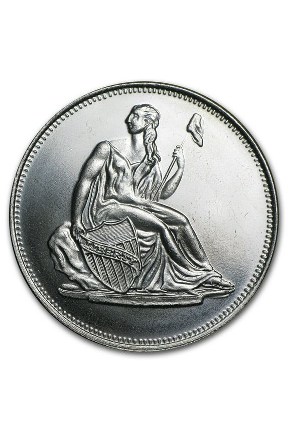 1 oz Silver Round - Seated Liberty Dollar (Replica)