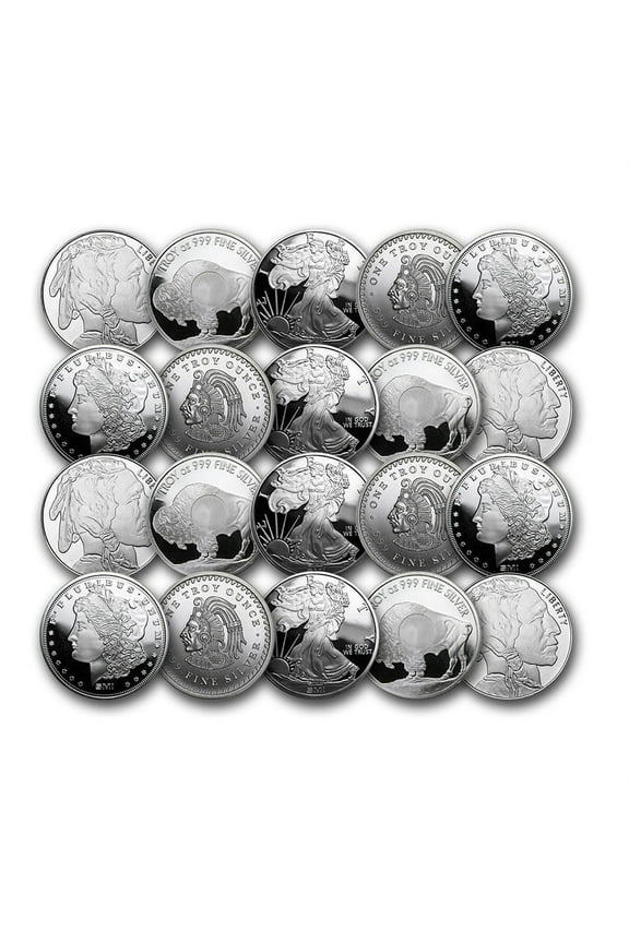 1 oz Silver Round - Secondary Market (Lot of 20) - Walmart