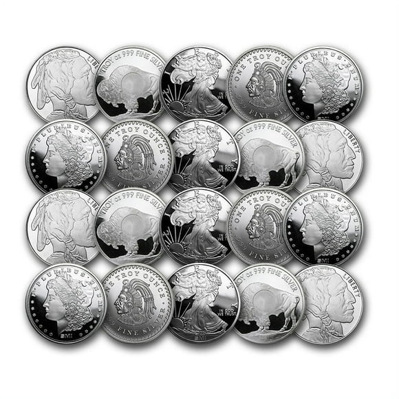1 oz Silver Round - Secondary Market (Lot of 20) - Walmart