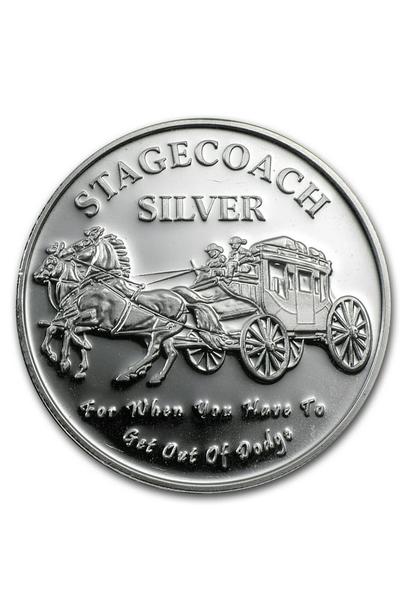 1 oz Silver Round - Stagecoach (Fractional)