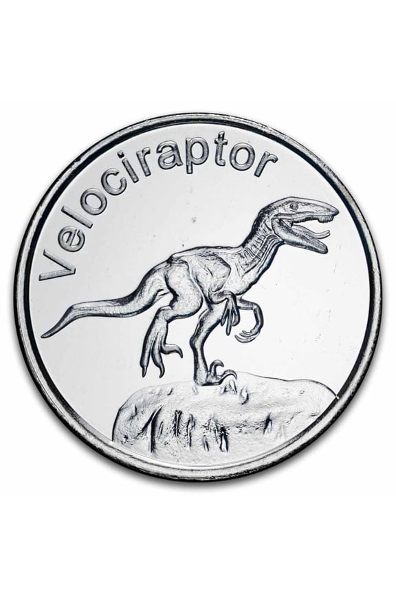 1 oz Silver Round - Velociraptor