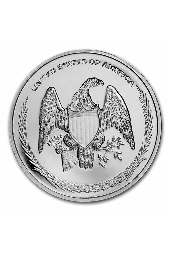 1 oz Silver Round - Vintage Eagle & Flag