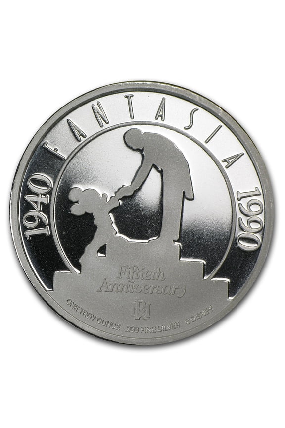 1 oz Silver Round - Walt Disney's Fantasia 50th Anniversary