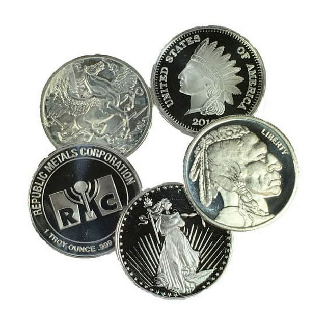 1 oz Silver Rounds - Generic - Walmart.com