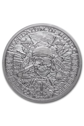 1 oz Silver Shield Round - Pieces of Eight