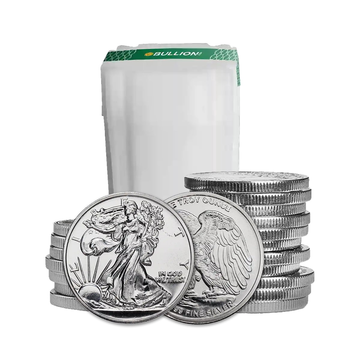 NOT SPECIFIED 1 oz Silver Walking Liberty Round - Tube of 20 Rounds