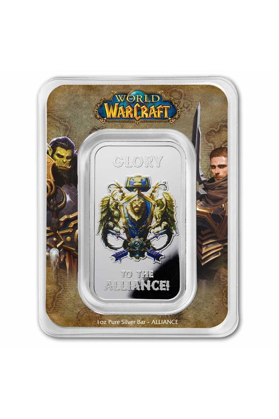 1 oz Silver World of Warcraft Alliance Bar (TEP)