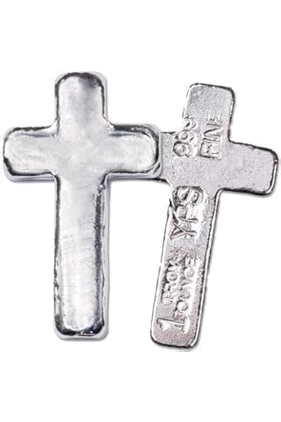 1 oz Silver poured cross Jesus Christ Easter in pouch