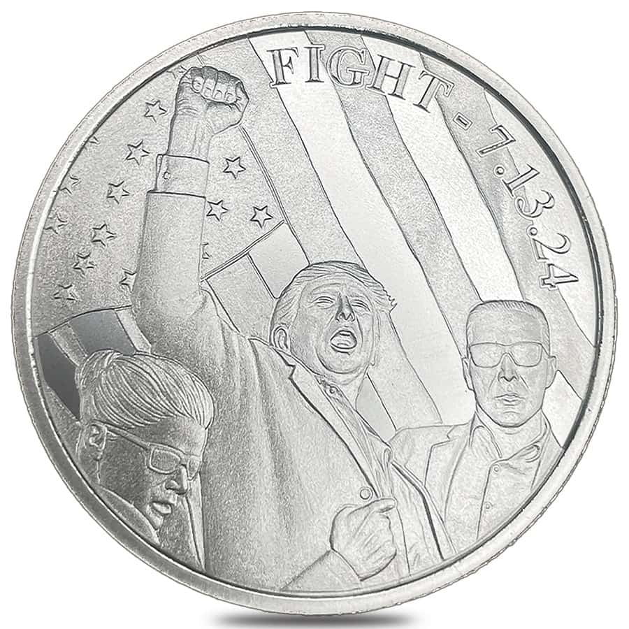ELEMETAL MINT 1 oz President Fight Silver Round .999 Fine