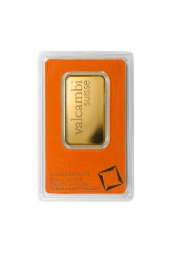 1 oz Valcambi Gold Bar 0.9999 fine