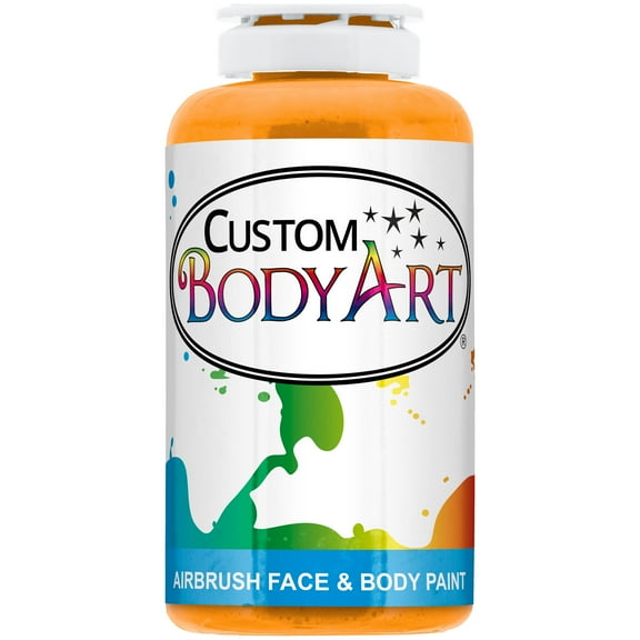 1 oz YELLOW Custom Body Art Water-Based Airbrush Face and Body Paint Make-Up