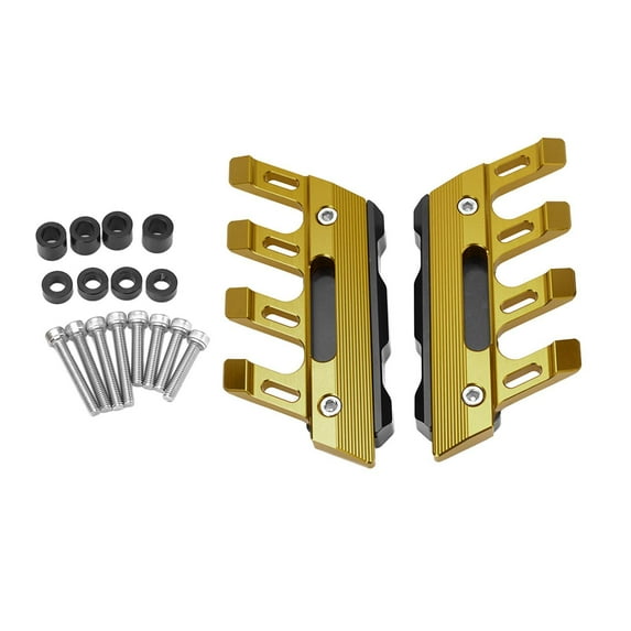 1 paar Aluminum Motorcycle Accessories Front Mudguard Cover Decor Fits for Z750 - Golden, 165 x 77mm