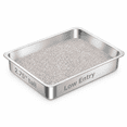 thumbnail image 1 of 1 pack-17.72'' Lx 13.78'' W x 2.76'' H Low Entry Stainless Steel Cat Litter Box, 1 of 8