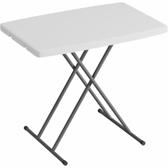 1 pack 30-inch folding table, small portable height-adjustable folding table, practical folding table for small spaces, can be used as a laptop and sofa TV tray, suitable for camping, no assembly req