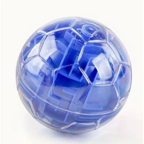 1-pack 3D Maze Puzzle Ball Magic Brain Teaser Game Fan Palace Puzzle Cube Ball Christmas Gift Holiday Party Gift