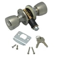 thumbnail image 1 of 1 pack-AP Products 013-220-SS Entrance Knob Lock Set - Stainless Steel, 1 of 1