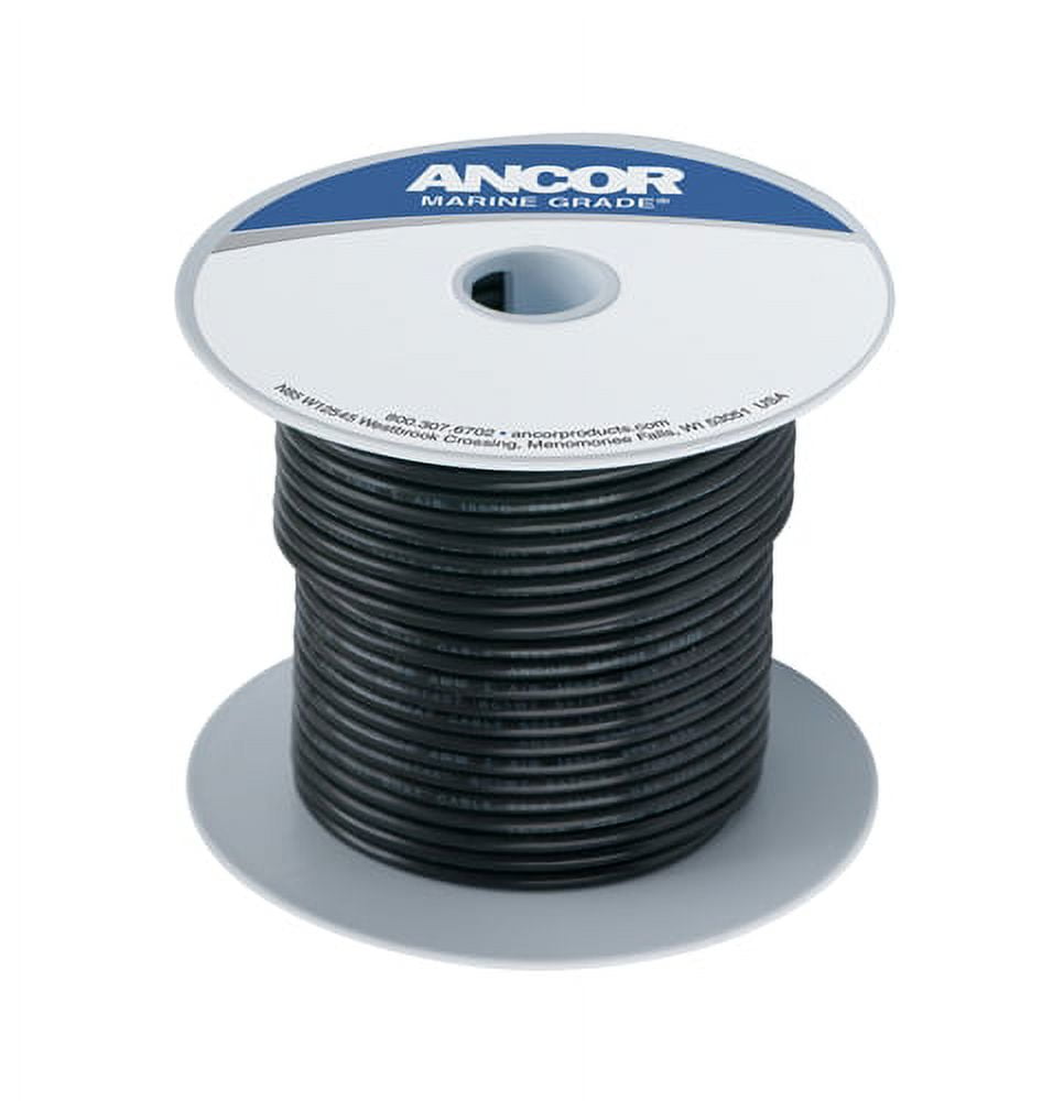 1 pack-Ancor 111002 Marine Grade Tinned Copper Battery Cable, 8 AWG, 25 Ft, Black