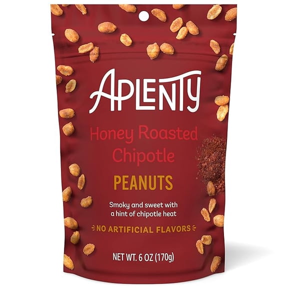 (1 pack) Aplenty, Honey Roasted Chipotle Peanuts, 6 oz