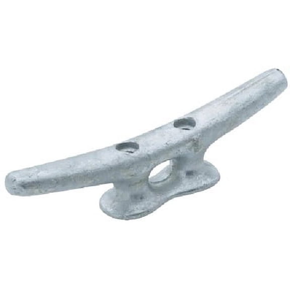 1 pack-Attwood 12102-1 Boat Rope Cleat Hook, 8" Long, Galvanized Cast Iron