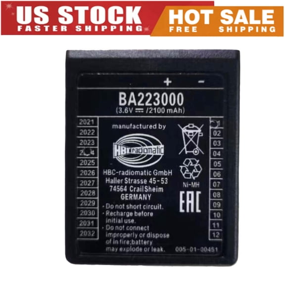 (1-pack )BA223000 3.6V 2100mAh Battery HBC Wireless Romote Control Battery Rechargeable Battery for HBC, Zoomlion, SANY
