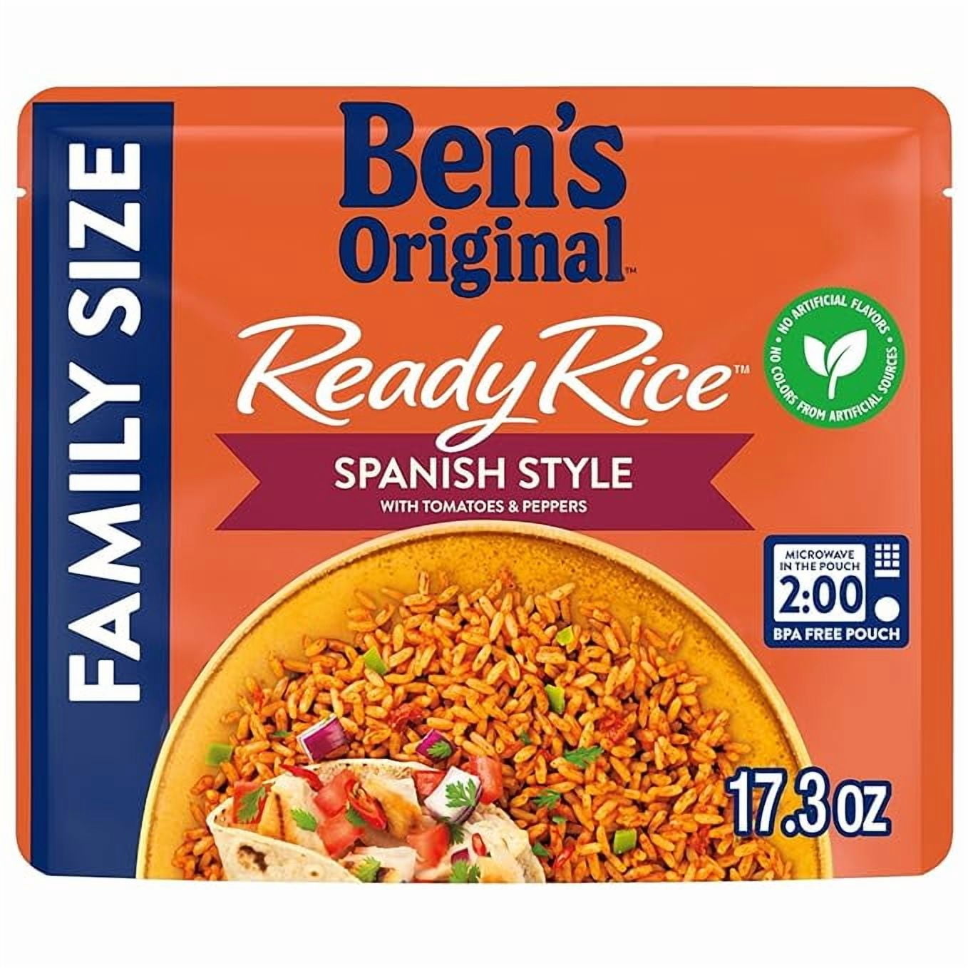 (1 pack) BEN'S ORIGINAL Ready Rice Spanish Family Size, Easy Dinner ...