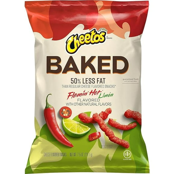 (1 pack) Baked Cheetos Crunchy Flaming Hot Limon, 7.625 Oz