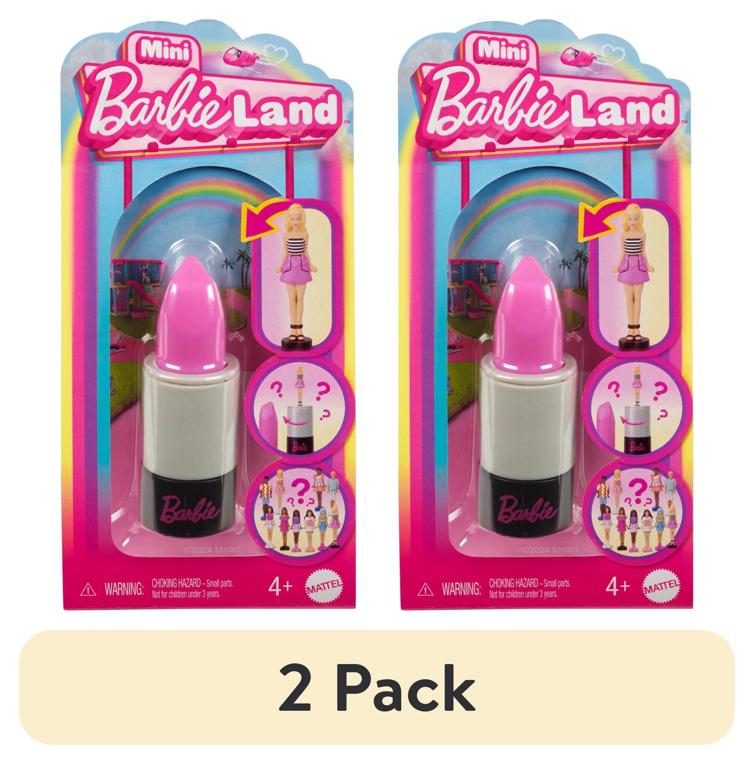(1 pack) Barbie Mini BarbieLand Fashionistas Dolls, 1.5-inch Dolls in Lipstick Tube, Surprise Reveal (Styles May Vary)