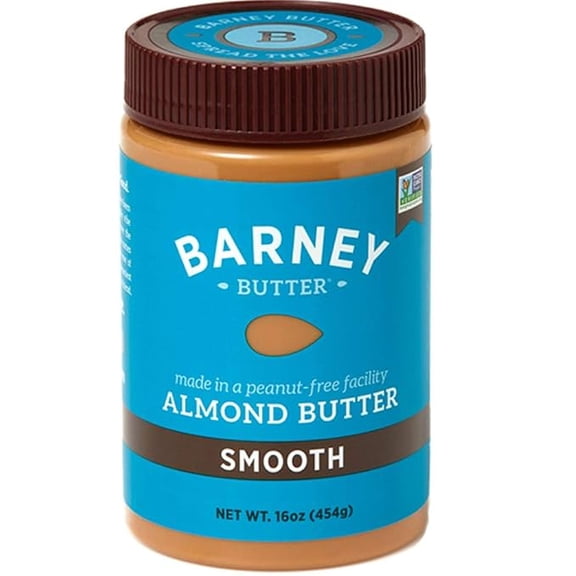 (1 pack) Barney Butter Almond Butter, Smooth, No Stir, Non-GMO, Skin-Free, Paleo Friendly, KETO, 16 Ounce