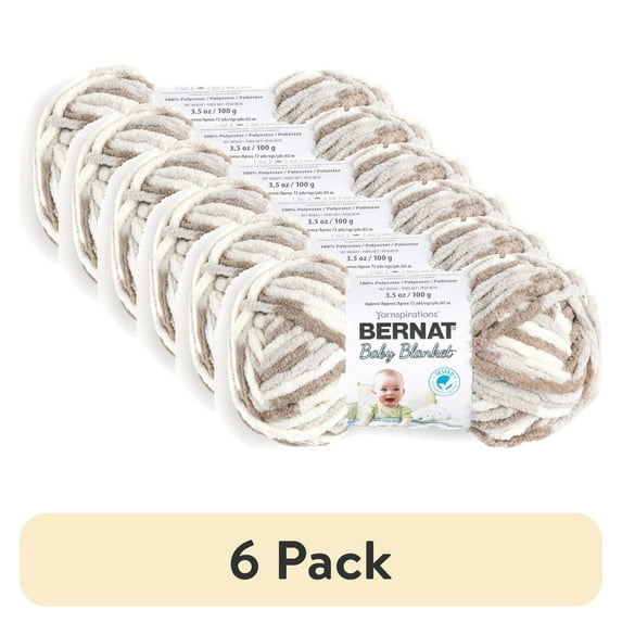 (1 pack) Bernat Baby Blanket™ Super Bulky 100% Polyester Little Sand Castles Yarn, 72 yd