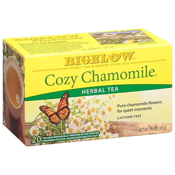 (1 pack) Bigelow, Cozy Chamomile Tea (Caffeine Free), 20 Count