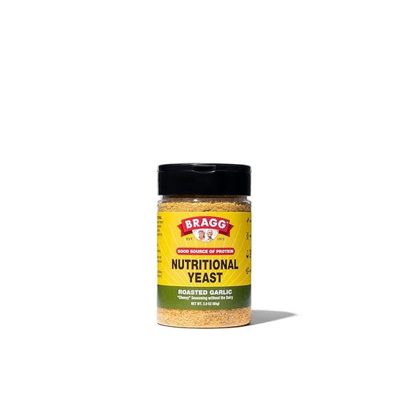 (1 pack) Bragg Nutritional Yeast Roasted Garlic Seasoning - 3 oz - Dairy-Free Parmesan Cheese Substitute - Perfect for Salads, Pastas, Popcorn, and More