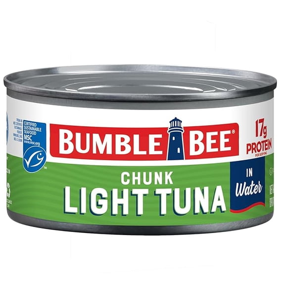 (1 pack) Bumble Bee Chunk Light Tuna In Water, 12 oz Can - Wild Caught Skipjack Tuna - 17g Protein Per Serving - MSC Certified Sustainable Seafood, Non-GMO, Gluten Free, Kosher