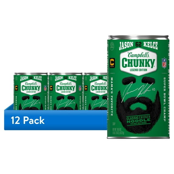 (12 pack) Campbell's Chunky Classic Chicken Noodle Soup, 18.6 oz Can