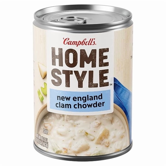 (1 pack) Campbell's Homestyle New England Clam Chowder Soup, 16.3 oz Can
