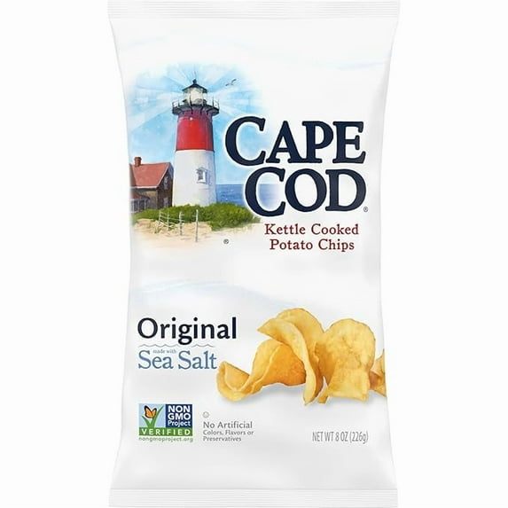 (1 pack) Cape Cod Potato Chips, Original Kettle Cooked Chips, 8 Oz