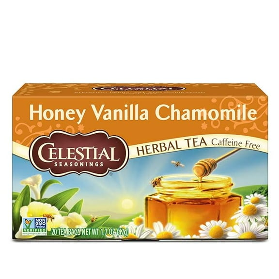 (1 pack) Celestial Seasonings Herbal Tea, Honey Vanilla Chamomile, 20 Count