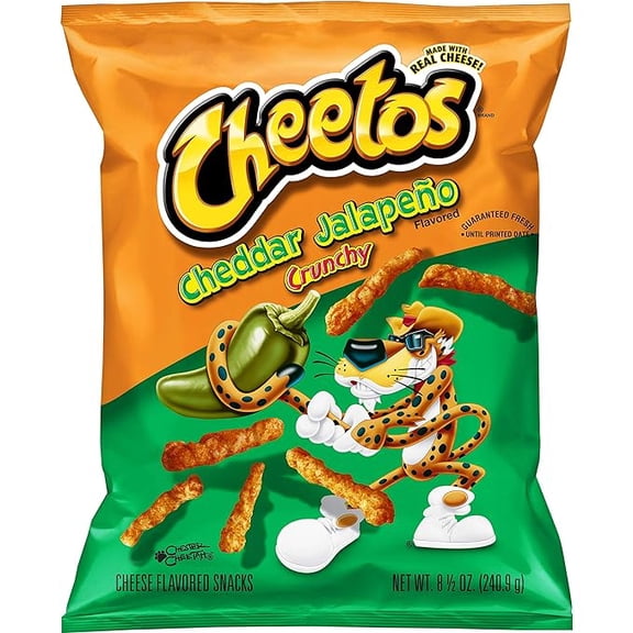 (1 pack) Cheetos Crunchy Cheddar Jalapeo Cheese Flavored Snacks, 8.5 Oz