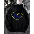 thumbnail image 1 of 1 pack Christianity funny hoodies hoodies men regular fit black Warm, suitable for casual wear, perfect for outdoor activities High-Quality Fabric for Casual & Athletic Wear, Hoodie, Everyday Comfort, 1 of 7