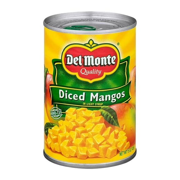 (1 pack) Del Monte Canned Diced Mangos In Extra Light Syrup, 15 Oz