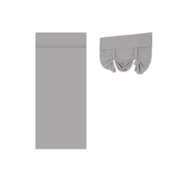 1 pack Door Curtain - Blackout Curtains Room Darkening Privacy Tie up Window Drape for Patio Glass/Doorway French Door Blind, W 26 x L 68,light gray